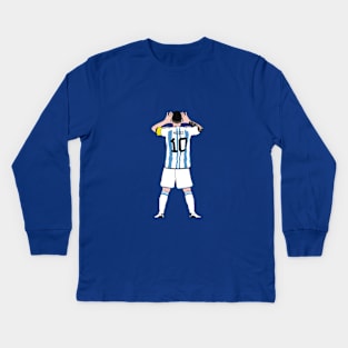 Lionel Messi Celebration Kids Long Sleeve T-Shirt